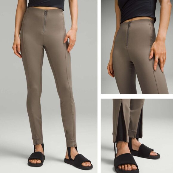 Lululemon Pull-On Zip-Front High-Rise Pant In Nomad Size Small - Picture 1 of 10